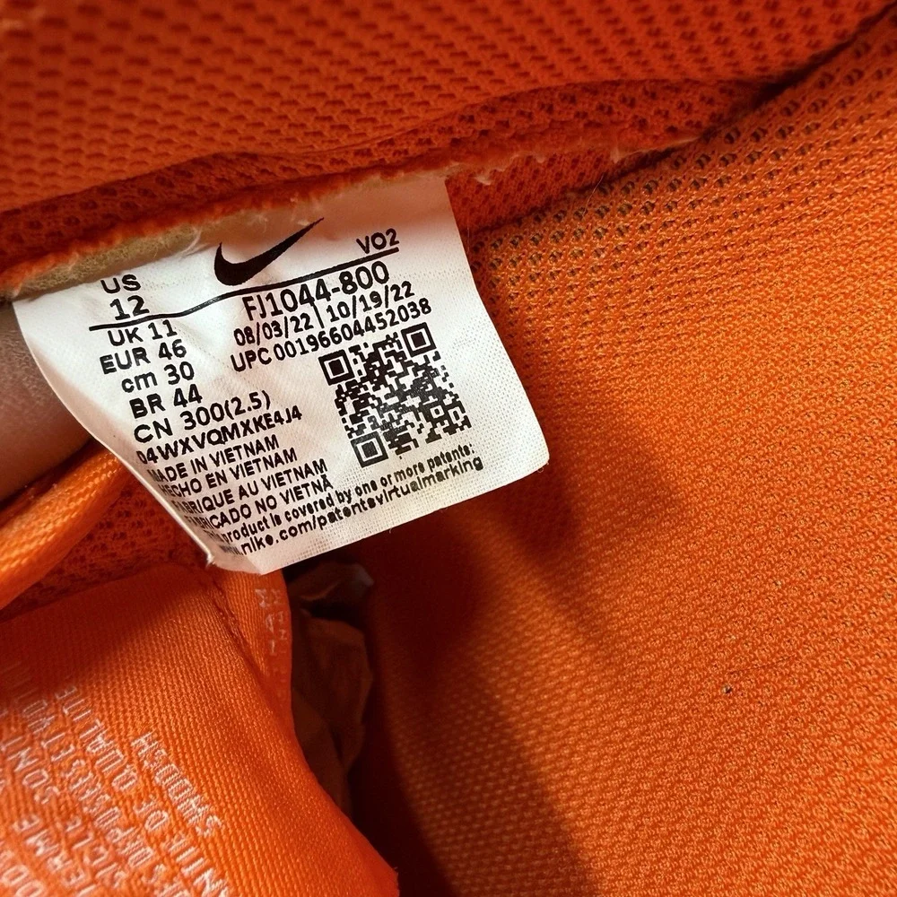 Nike Air Force 1 Jewel Color of the Month Safety Orange Mens Size 12 FJ1044-800